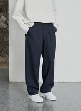 Pleated Wide Leg Suit Pants