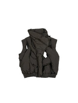 Unisex Puffy Cutout Dark Cotton Vest