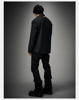 Structured Wool Blazer with Slits