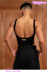 Black Backless Stretchy Shapewear Tank Bodysuits