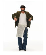 Men's Moss Green Cashmere Leather Blazer