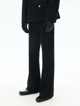 Black Straight Leg Casual Pants