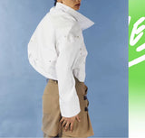 Oversized Cropped Stand Collar Riveted Jacket