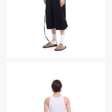 Cropped Pocketed Sashed Curved Hem Shorts