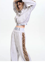 Men's Leopard Fur Hooded Cardigan