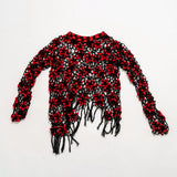Oversized Y2K Star Mesh Sweater