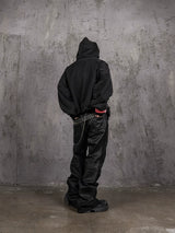 Distressed Printed Hellbound Wing Hoodie