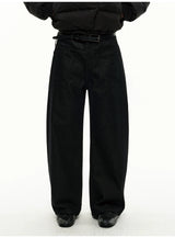 Distressed Fleece Lined Banana Jeans