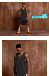 Green Grey Men's Sports Tank Tops