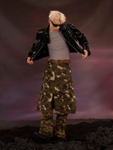 Cute Unisex Military Double-layer Dinosaur Skort