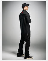 Long Sleeve Ribbed Point Collar Shirt