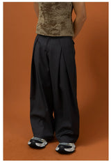 Men's Pleated Wide Leg Dress Pants