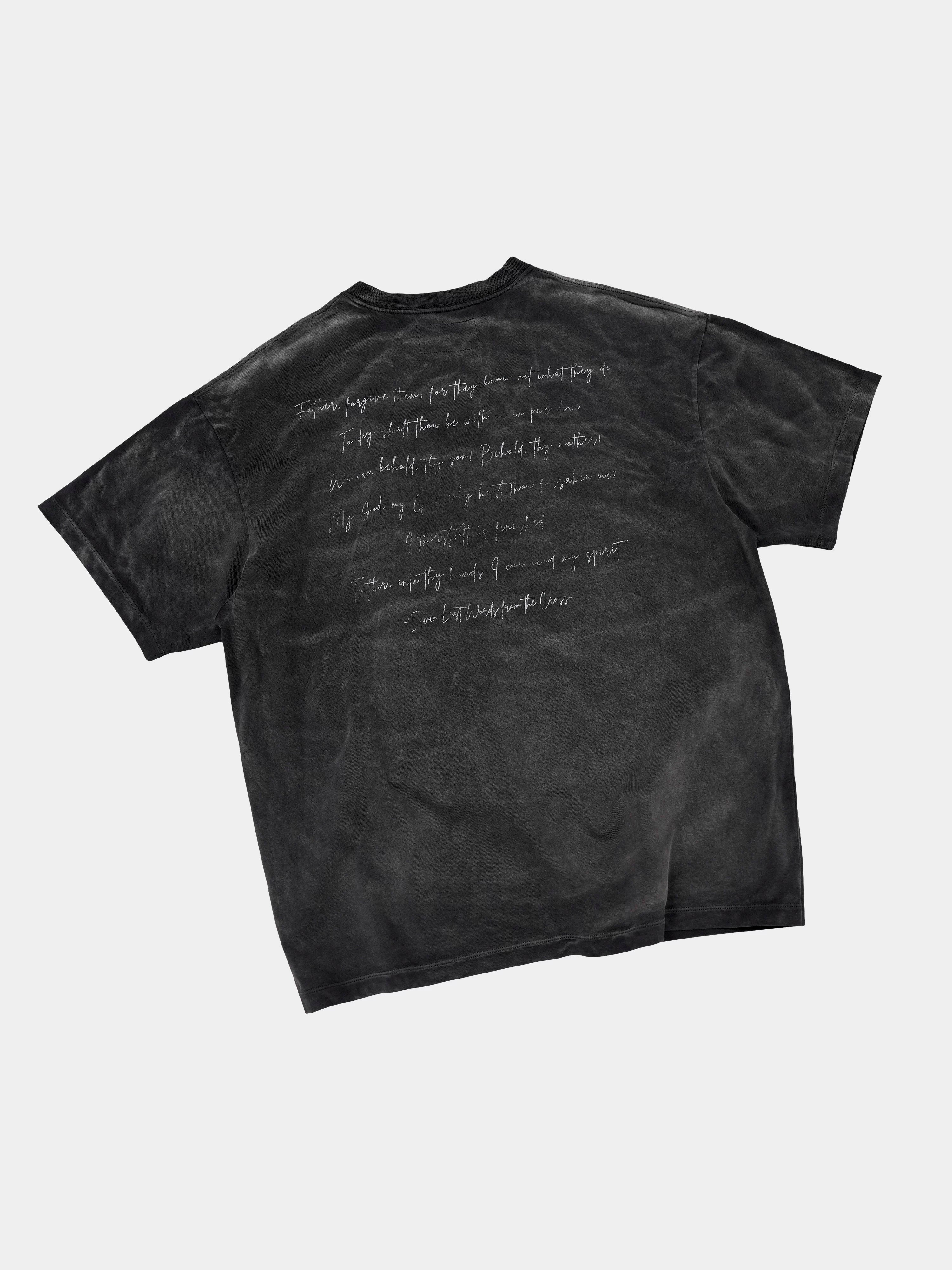 Heavyweight Loose Washed Gray Printed Tee