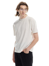 3-Tone Patchwork V-Neck Waffle Tee