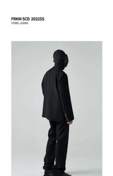 Unisex Loose Padded Uncollared Blazer