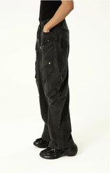Men's Vintage Wide Leg Cargo Jeans