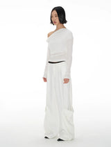 Dual Pocket Pleated Straight Flared Pants