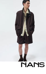 120S Wool Blend Pocket Casual Shirt
