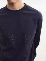 Distressed Dalmatian Print Long Sleeve