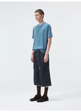 Short Sleeve Wool Silk Knit Top