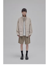 Draped Drawstring Wide Shorts