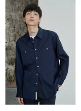 80s Cotton Oxford Asymmetric Pocket Shirt