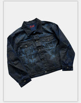 Distressed Ice Blue Ombre Denim Jacket