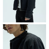 Chained Short Mock Neck Puffer Coat