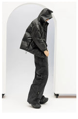 Men's Blue Black Loose Flared Jeans