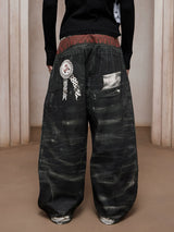 3D Printed Curved Baggy Jeans