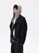 Two-In-One Short Detachable Hooded Puffer Jacket