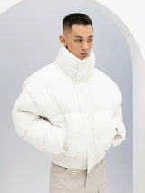 Men's Black White Gray Puffer Jacket