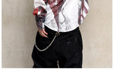 Mesh Eyelet Oversized Shirt