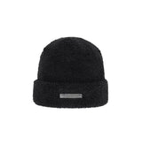 Distressed Black Fleece Bucket Hat