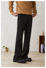 Men's Drapey Frayed Flared Dress Pants