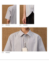 Curved Stripe Short Sleeve Shirt