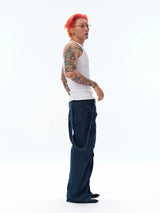 Men's Flare Denim Overalls