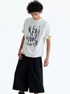 230g Cotton Distressed Letter Print Tee