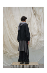 Casual Washed Detachable Tee Flap Sweatpants