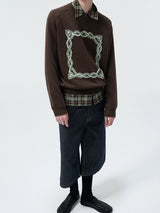 Short Color Block Plaid Cargo Shirt