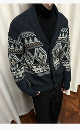 Autumn Fair Isle Shawl Collar Cardigan