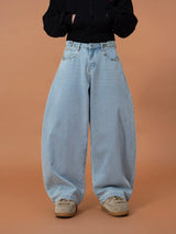 Men's Wide Leg Light Blue Jeans