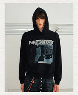 Unisex Boxy Color Block Print Hoodies