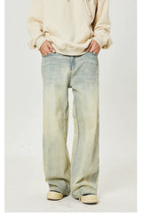 Men's Vintage Washed Loose Straight Jeans