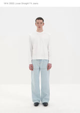 Fitted Straight Leg Patchwork Black-White-Blue Jeans