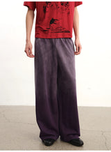 Faded Cotton Straight Loose Pants