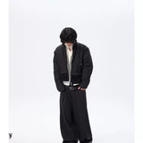 Oversized Curved Sleeves Ribbed Down Jacket