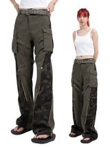 Military Green Camo Cargo Pants