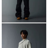 Short Sleeve Mock Neck Zip Tee