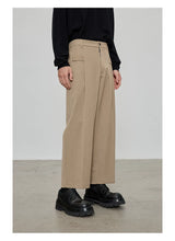 Casual Cropped Elastic Waist Pants